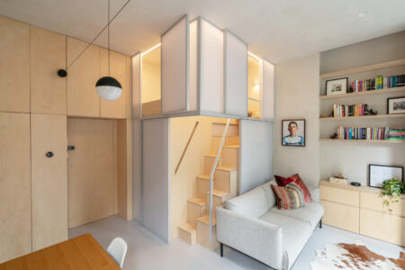 A Japanese-inspired solution unlocks light and space in this shape-shifting micro-flat